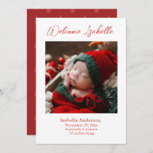 Kerst Baby Aankondiging