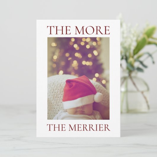 Kerst Baby Aankondiging (Staand voorkant)