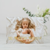Kerst Baby Aankondiging - Hoe Meer Hoe Beter (Staand Voorkant)