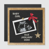 Kerst Baby Aankondiging Letter Board Magnet (Voorkant / Achterkant)