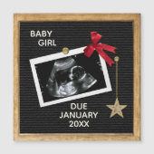 Kerst Baby Aankondiging Letter Board Magnet (Voorkant)