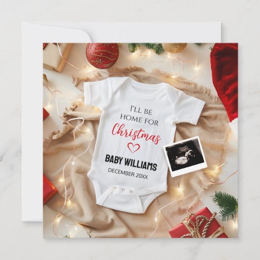 Kerst Baby Aankondiging Social Media (Voorkant)