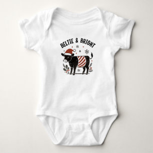 Kerst Baby Beltie Boer Belted Galloway Koe Romper