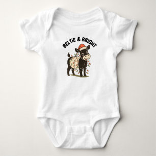 Kerst Baby Beltie Boer Belted Galloway Koe Romper