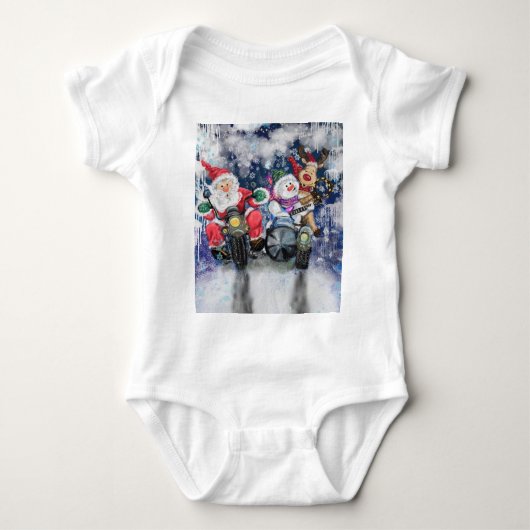 Kerst Baby Bodysuit met Happy Music band (Voorkant)