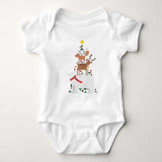 Kerst baby bodysuit schattige dieren polaire beer