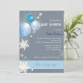 Kerst Baby Boy Baby shower Kaart (Staand voorkant)