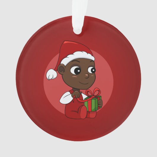 Kerst-baby-cartoon Ornament (voorkant)