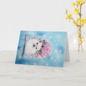 Kerst Baby Dieren Hedgehog Vakantie Kaart (Gele Bloem)