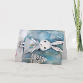Kerst Baby Dieren Konijnenvakantie Groet Kaart