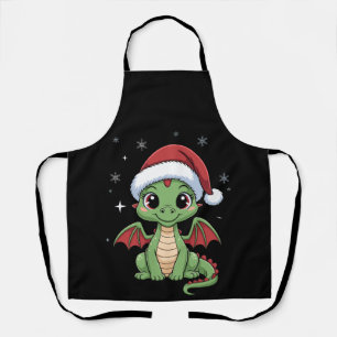 Kerst Baby Draak Kerstman Hoed Sneeuwvlokken Schat Schort