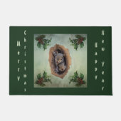 Kerst Baby eekhoorntjes Doormat Deurmat (Voorkant)