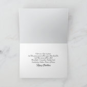 Kerst Baby en kitten in een kribbe Feestdagen Kaart (Binnen)