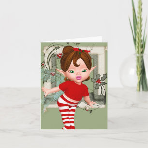 Kerst Baby Fairy Note Kaart