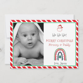 Kerst Baby foto voor mama papa vakantie Kaart