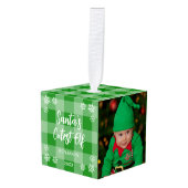 Kerst Baby Foto's Green Plaid Santa's Schattigee E Decoratie (Voorkant hoekig)