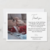 Kerst baby geboorteaankondiging & Dank je kaart (Achterkant)