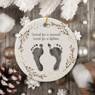 Kerst Baby Geheugen Aangepast Uw Baby Foot Prints Keramisch Ornament