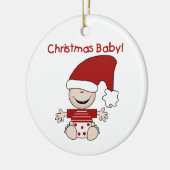 Kerst Baby Gepersonaliseerd Ornament (Links)