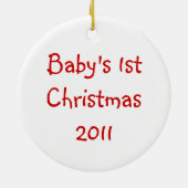 Kerst Baby Gepersonaliseerd Ornament (Achterkant)