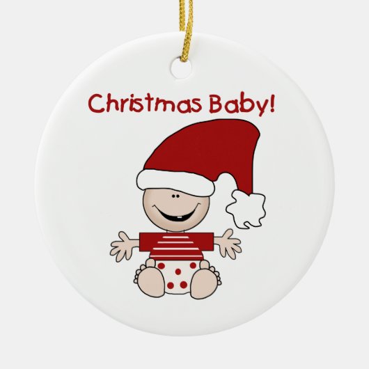 Kerst Baby Gepersonaliseerd Ornament (Voorkant)