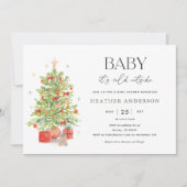 Kerst Baby Het is koud buiten Baby Shower Kaart (Voorkant)
