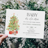 Kerst Baby Het is koud buiten Baby Shower Kaart