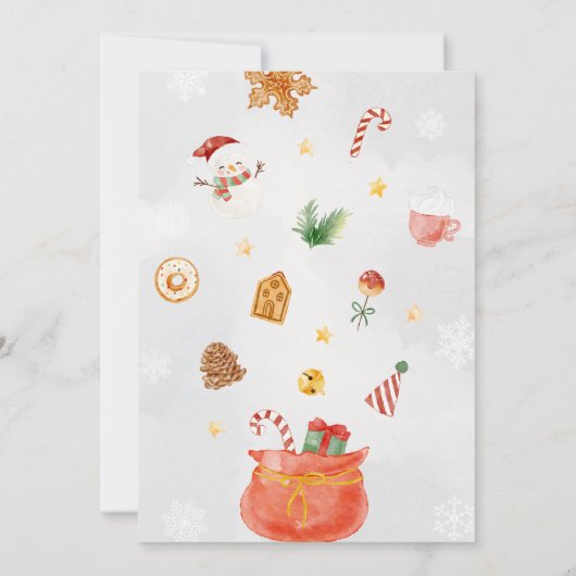 Kerst Baby Het is koud buiten Baby shower Kaart (Achterkant)