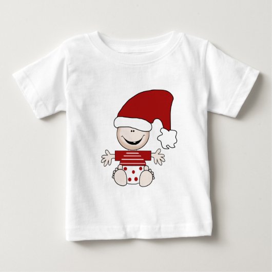 Kerst Baby in Stocking Pet Tshirts en Geschenken (Voorkant)
