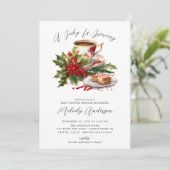 Kerst Baby is het brouwen van Baby shower Kaart (Staand voorkant)