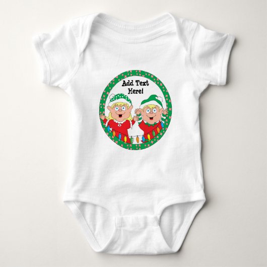 Kerst Baby Jersey Rompertje Romper (Voorkant)