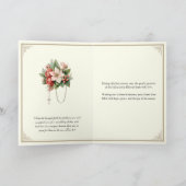 Kerst Baby Jesus Poinsettias Rozenkrans Feestdagen Kaart (Binnen)