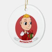 Kerst-baby keramisch sieraad keramisch ornament (Links)