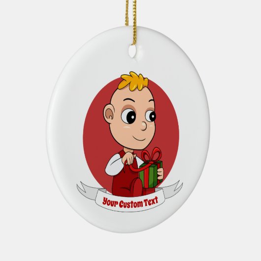 Kerst-baby keramisch sieraad ornament (Rechts)