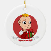 Kerst-baby keramisch sieraad ornament (Achterkant)