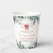 Kerst Baby Kleding Vrolijk Klein Baby shower Papieren Bekers (Achterkant)