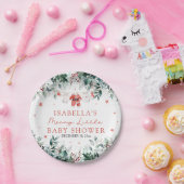 Kerst Baby Kleding Vrolijk Klein Baby shower Papieren Bordje (Feest)