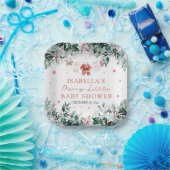 Kerst Baby Kleding Vrolijk Klein Baby shower Papieren Bordje (Feest)