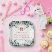 Kerst Baby Kleding Vrolijk Klein Baby shower Papieren Bordje (Feest)