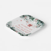 Kerst Baby Kleding Vrolijk Klein Baby shower Papieren Bordje (Gebogen)