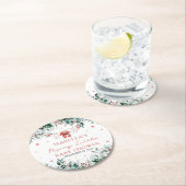 Kerst Baby Kleding Vrolijk Klein Baby shower Ronde Kartonnen Onderzetter (Insitu)