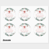Kerst Baby Kleding Vrolijk Klein Baby shower Ronde Sticker (Vel)