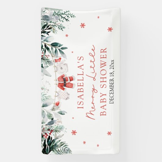 Kerst Baby Kleding Vrolijk Klein Baby shower Spandoek (Verticaal)