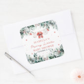 Kerst Baby Kleding Vrolijk Klein Baby shower Vierkante Sticker (Envelop)