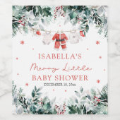 Kerst Baby Kleding Vrolijk Klein Baby shower Wijn Etiket (Enkel label)
