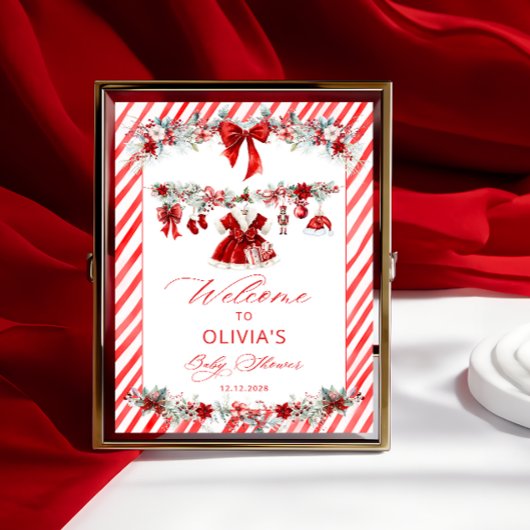 Kerst Baby Kleren Meisje Baby Shower Welkom Poster