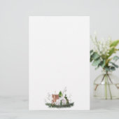 Kerst Baby Lamb Candle Pine Briefpapier (Staand voorkant)