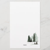 Kerst Baby Lamb Candle Pine Briefpapier (Achterkant)