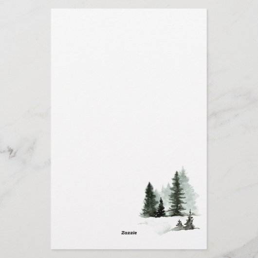 Kerst Baby Lamb Candle Pine Briefpapier (Achterkant)