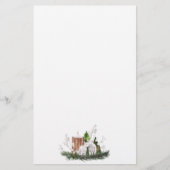 Kerst Baby Lamb Candle Pine Briefpapier (Voorkant)